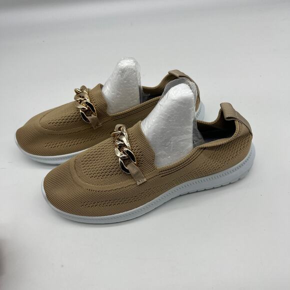 Sneakers Trendy Mesh Loafers Breathable Slip on Shoes Brown Size 8US / 39CN - Picture 4 of 14